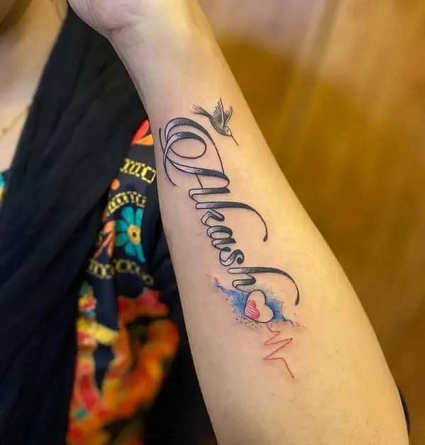 Forearm Name Tattoo