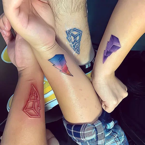 Power Rangers Lightning Bolt Tattoo