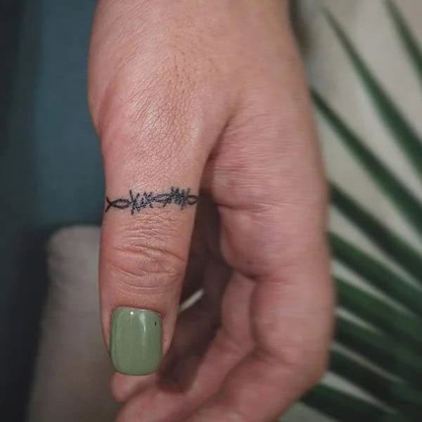 Barbed Wire Ring Tattoo