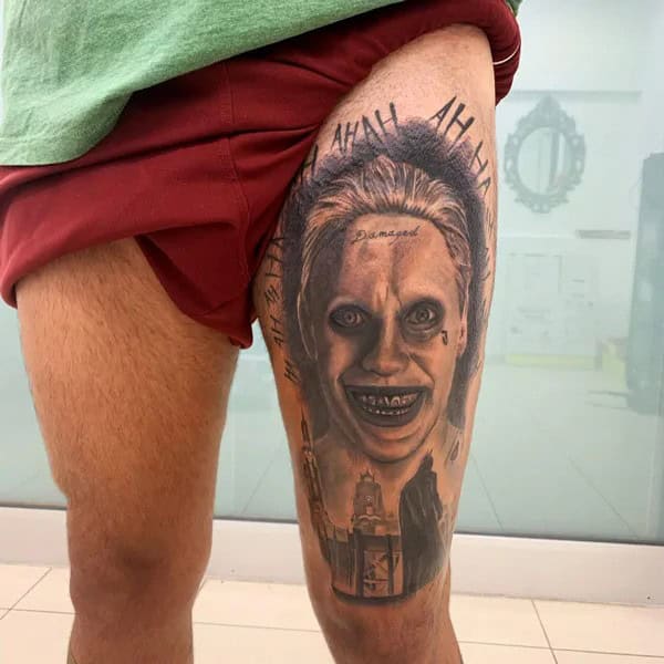 Joker Thigh Tattoo