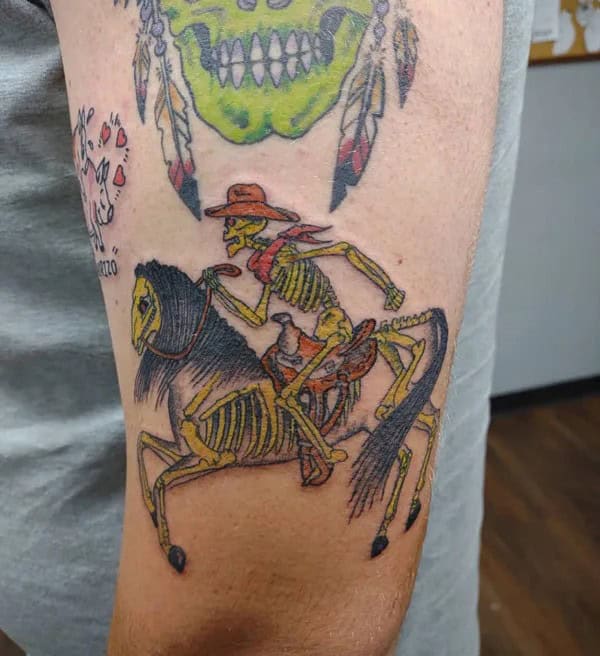 Cowboy Skeleton Tattoo