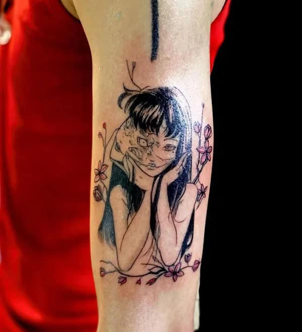 Geometric Junji Ito Tattoo