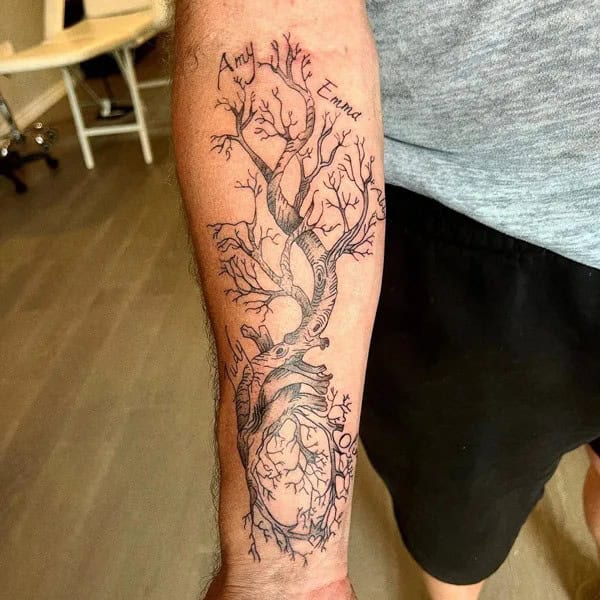 Family Tree Forearm Tattoo