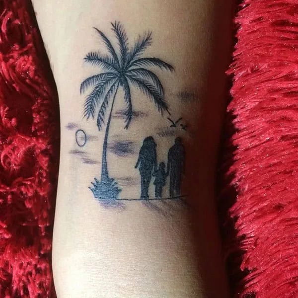 Mom and Dad Flower Tattoo