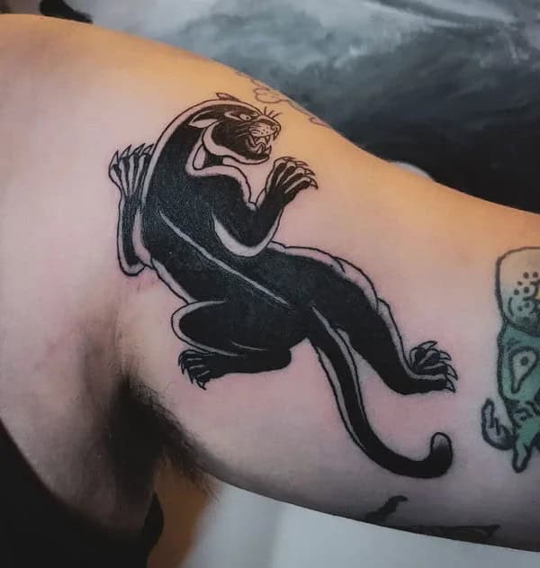 Black Panther Arm Tattoo