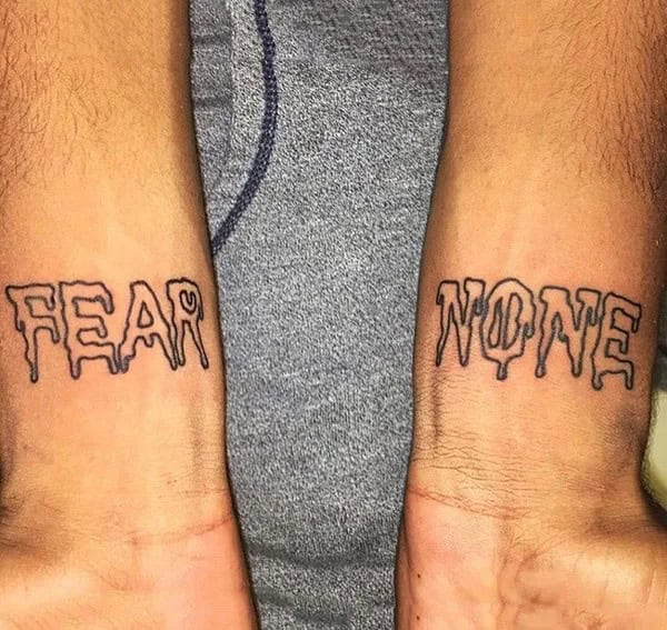 Fear None Skull Tattoo