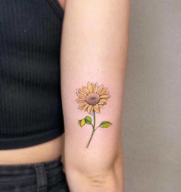 Sunflower Arm Tattoo