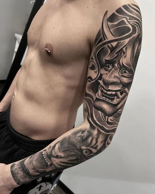 Oni Tattoo Sleeve