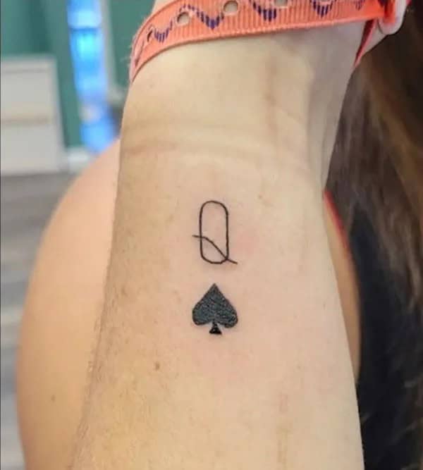 Neo Traditional Queen of Spades Tattoo