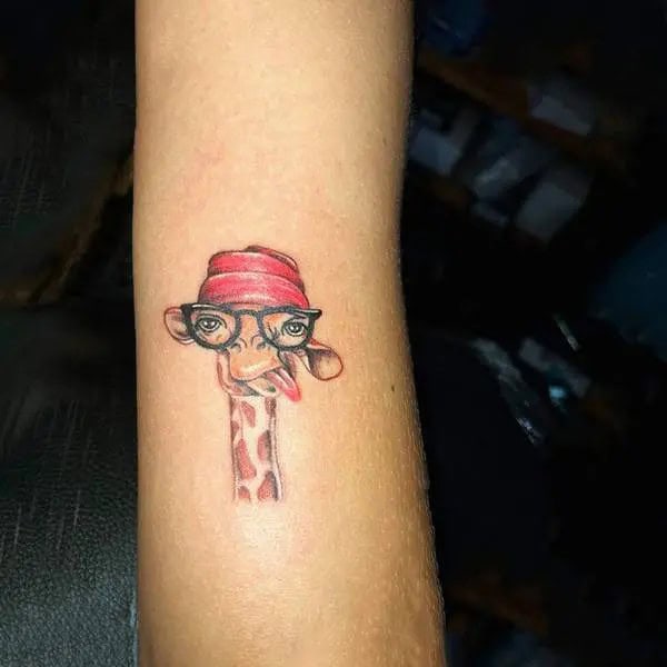 Funny Giraffe Tattoo