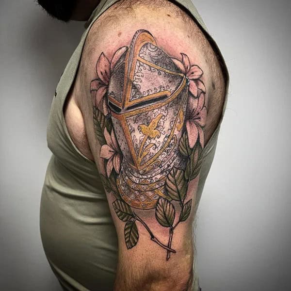 Warrior Helmet Tattoo