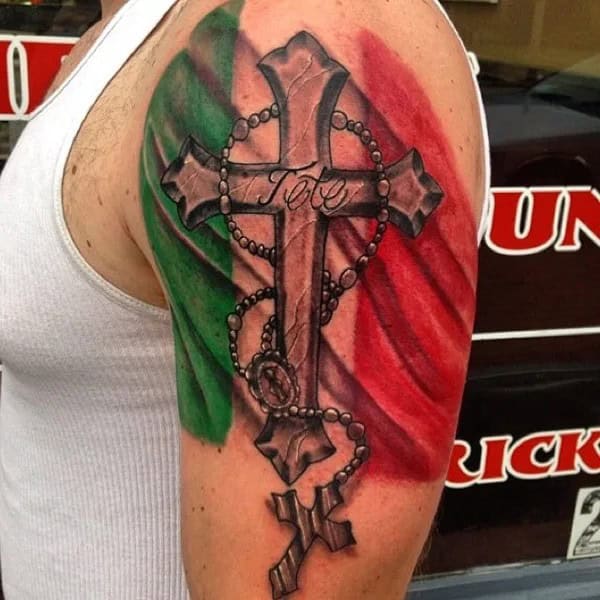 Italian Cross Tattoo