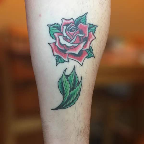 Rose Semicolon Tattoo