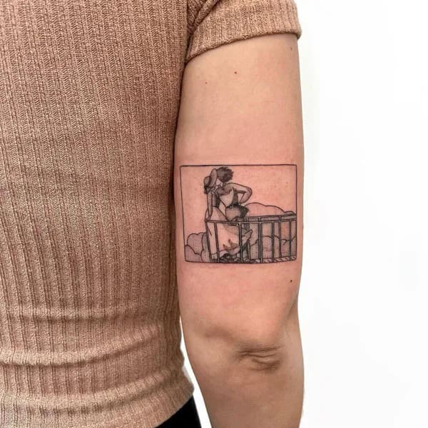 Sleeve Howl’s Moving Castle Tattoo