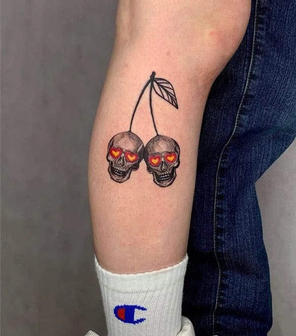 Skull Cherry Tattoo