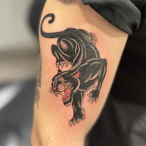 Black Panther Arm Tattoo