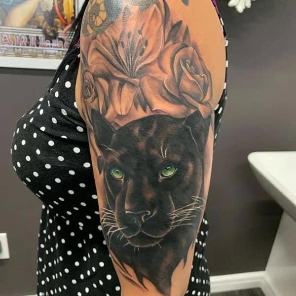 Black Panther Arm Tattoo