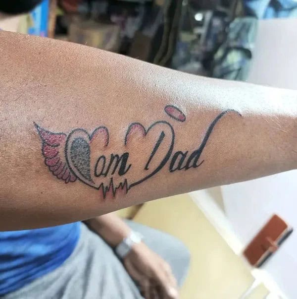 Mom and Dad Flower Tattoo