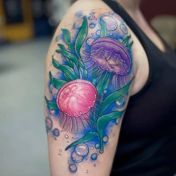 Moon Jellyfish Tattoo