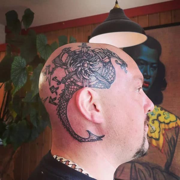 Viking Head Tattoo