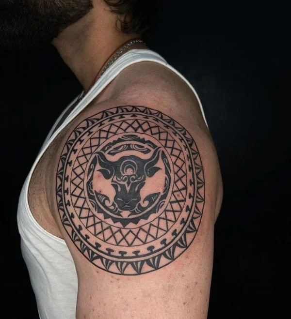 Tribal Shoulder Tattoo