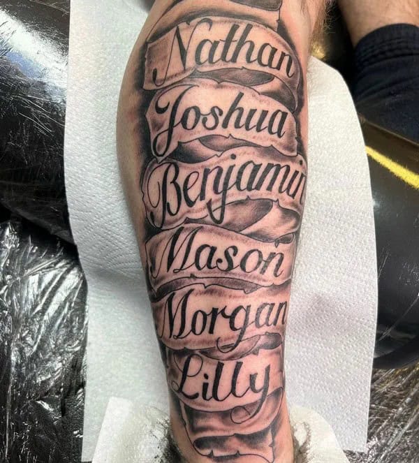 Forearm Name Tattoo