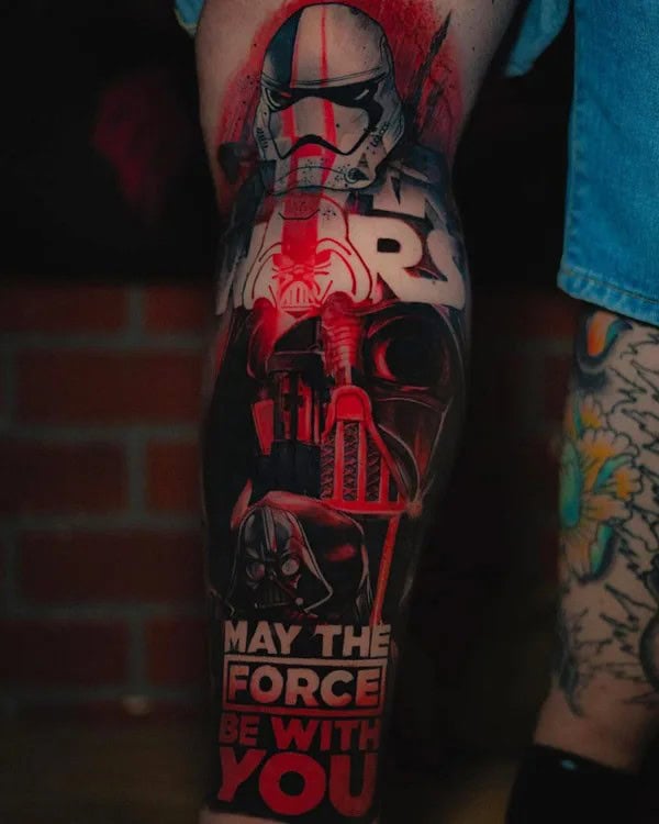 Star Wars Leg Tattoo