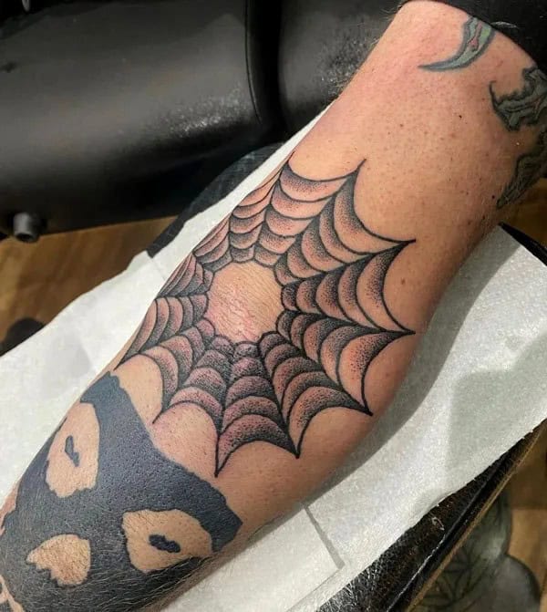 Spider Web Prison Tattoo