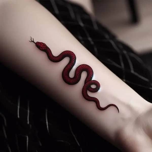 Red Snake Tattoo