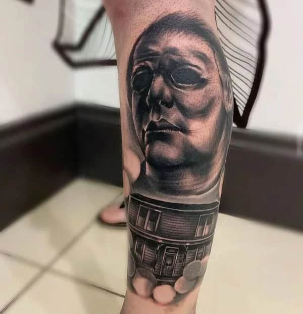 Michael Myers House Tattoo