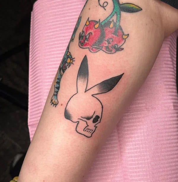 Skull Playboy Bunny Tattoo