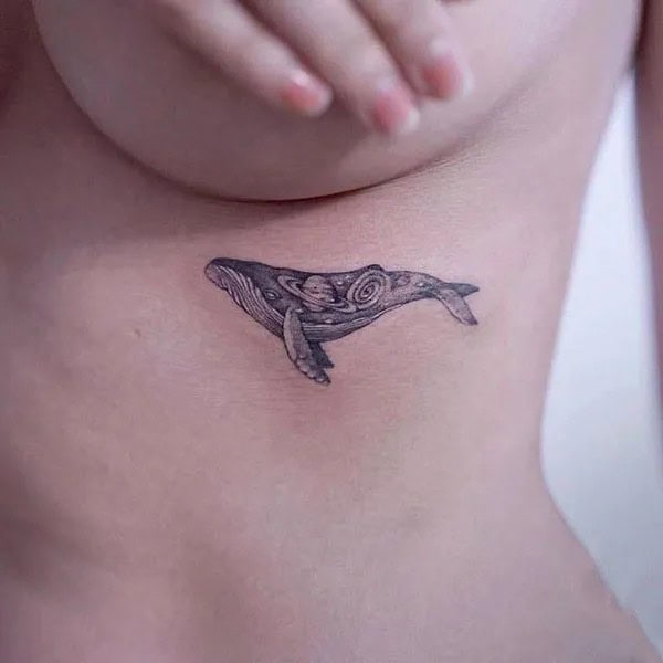 Whale Underboob Tattoo