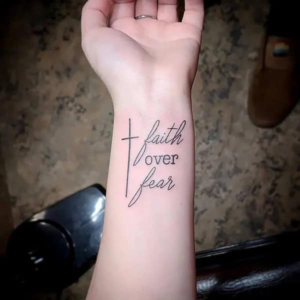 “Faith Over Fear” Cancer Tattoo