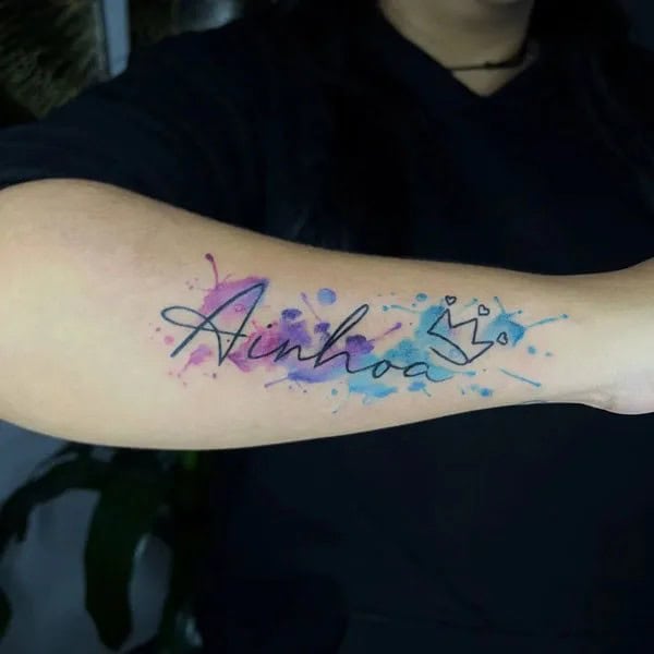 Forearm Name Tattoo