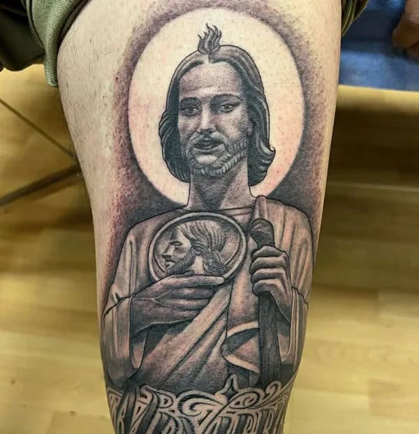 San Judas Flag Tattoo