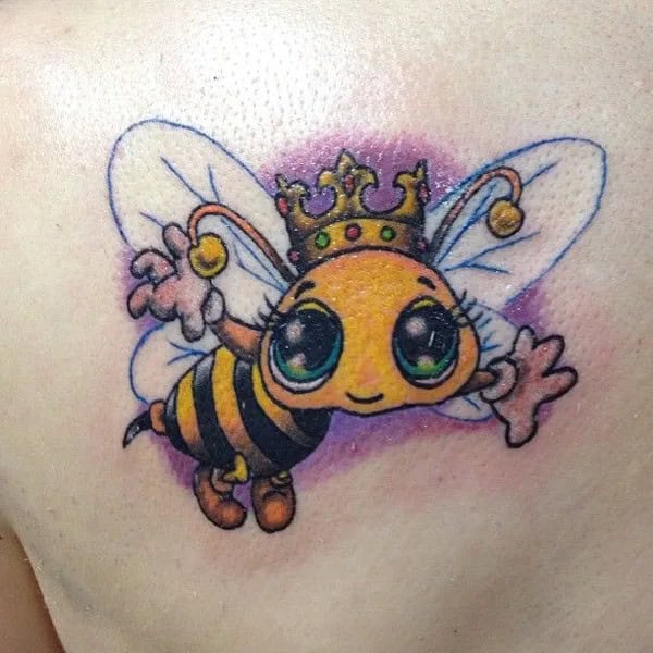 Cartoon Bee/ Animated Bee Tattoo