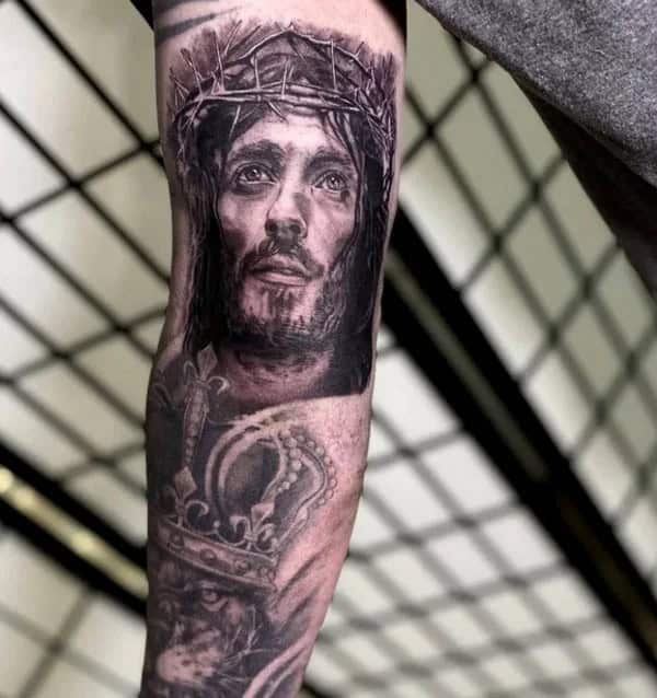 Jesus Crown of Thorns Tattoo