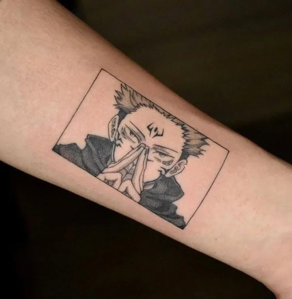 “Jujutsu Kaisen” Neck Tattoo