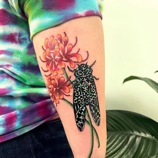 Demon Slayer Spider Lily Tattoo