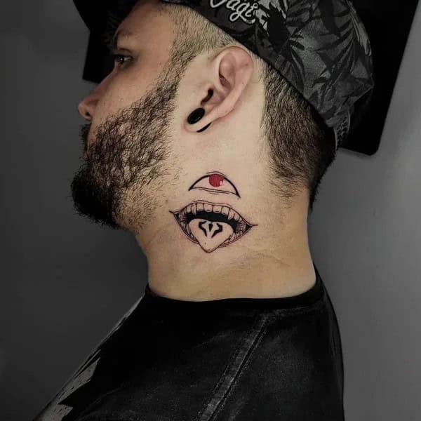 Sukuna Neck Tattoo