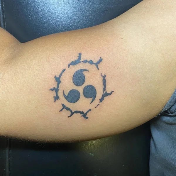 Sasuke Curse Mark Tattoo on Bicep