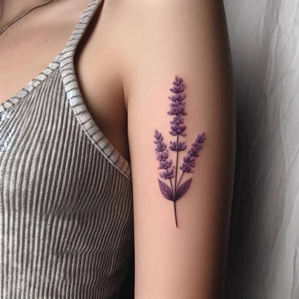 Charming Lavender Tattoo Designs To Celebrate In 2024