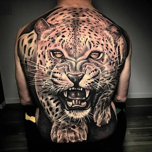 Realistic Jaguar Tattoo