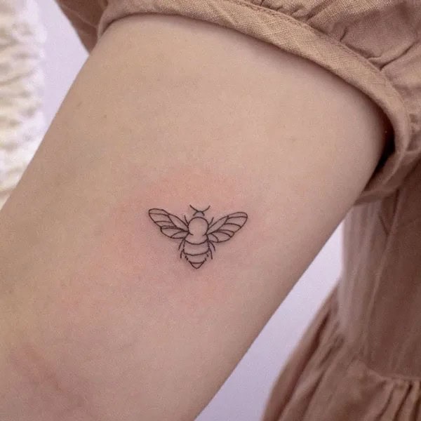 Simple Bee Tattoo