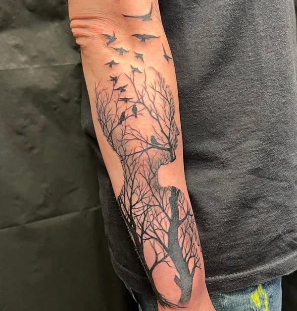 Tree Of Life Tattoo With Birds