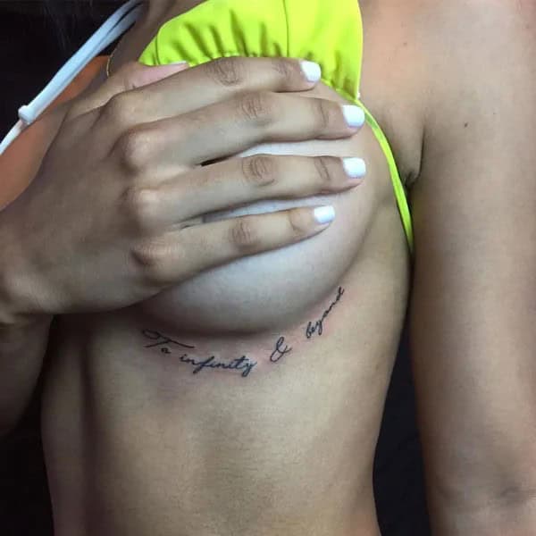 Under Breast Tattoo Quotes