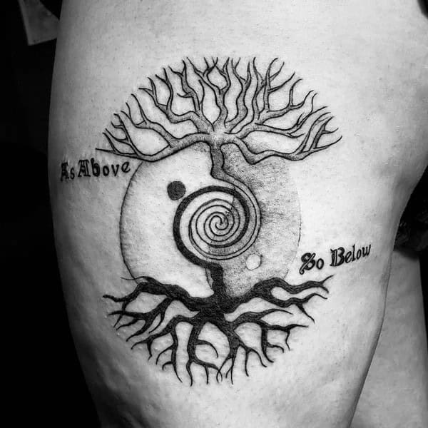 Heart “As above, so below” Tattoo