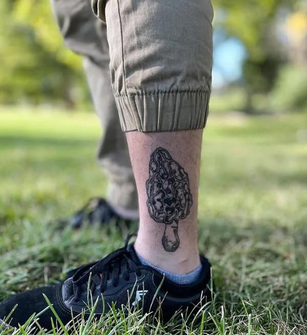 Morel Mushroom Tattoo