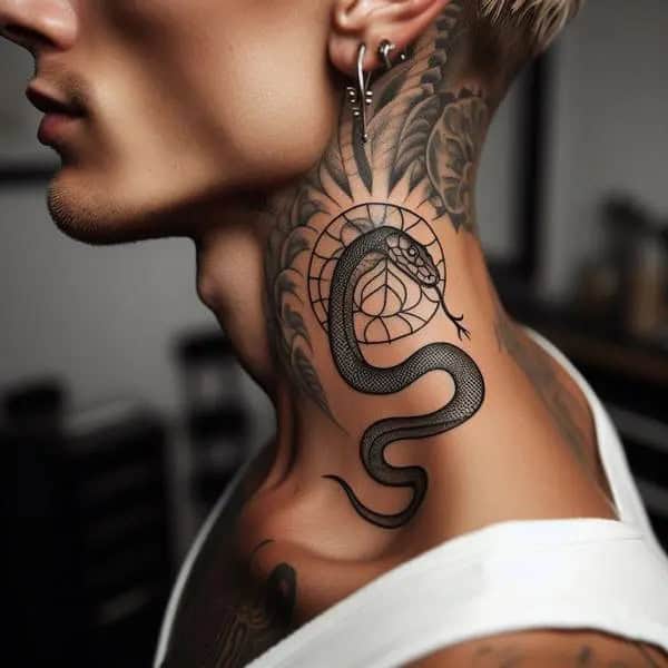 Neck Snake Tattoo