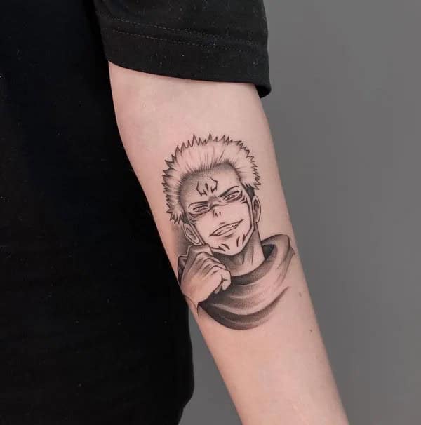 Sukuna Neck Tattoo